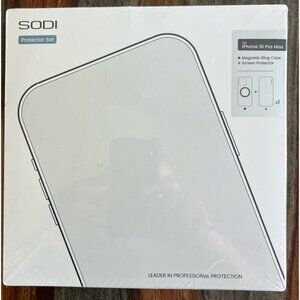 SODI Magnetic Phone Ring Case for iPhone 16 Pro Max with Screen Protector